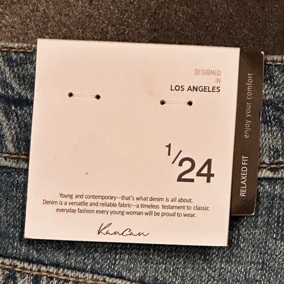 Kancan Denim Shorts distressed Sz 1 24 - Picture 4 of 4